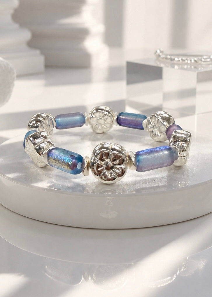 Meet Me in Periwinkle - NEW Silver Flower