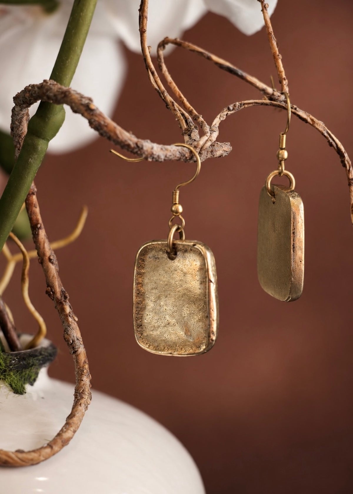 Textured Rectangle Earrings